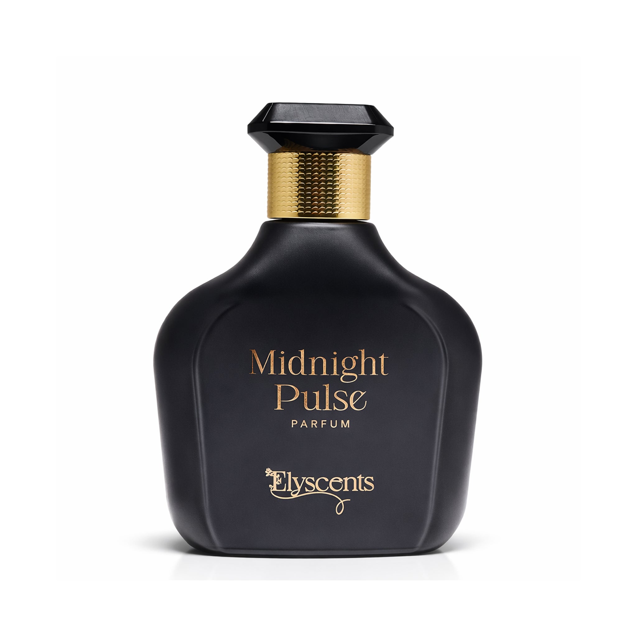 Midnight Pulse bold spicy woody perfume bottle by Elyscents UAE